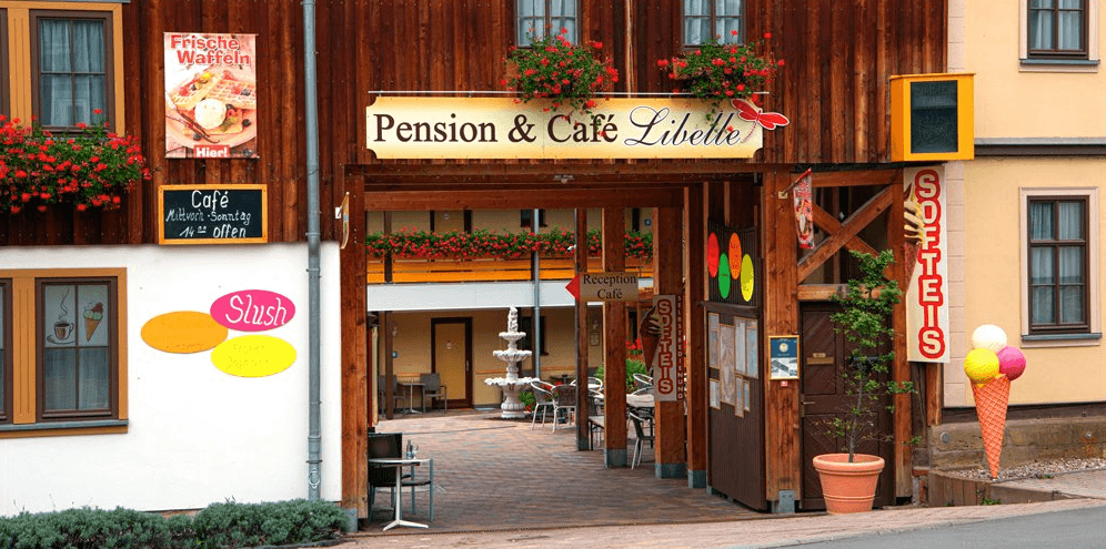 Pension & Cafe Libelle in Elxleben bei Flughafen Erfurt-Weimar