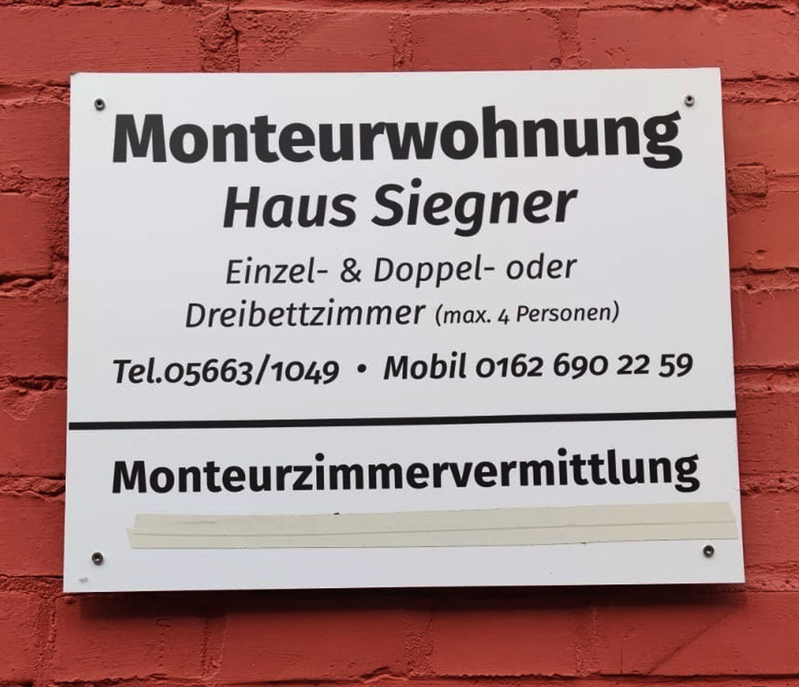 Zimmer/Monteurwohnung Haus Siegner mit Schlossblick, Monteurunterkunft in Spangenberg